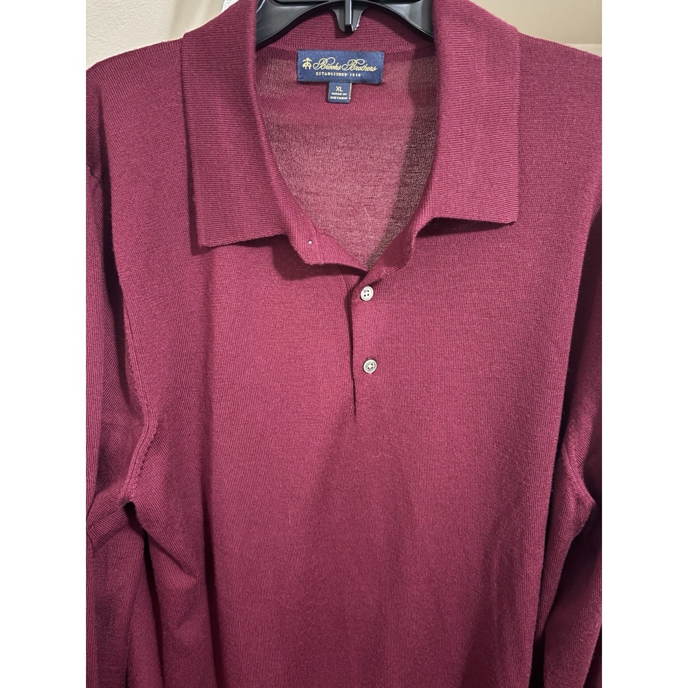 Brooks Brothers Men's Pullover Polo Sweater Fuchsia Pink •‎ XL